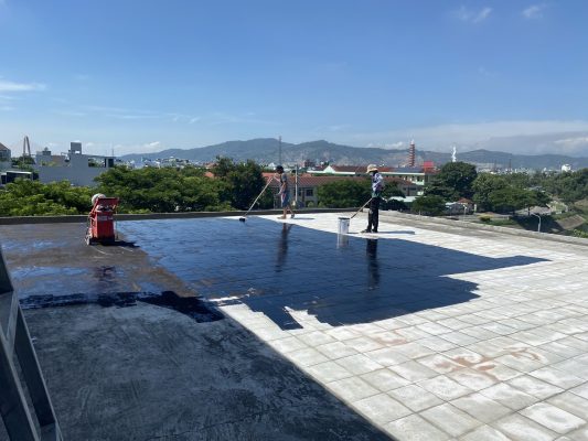 chống thấm sàn bê tông mái bằng sơn epoxy